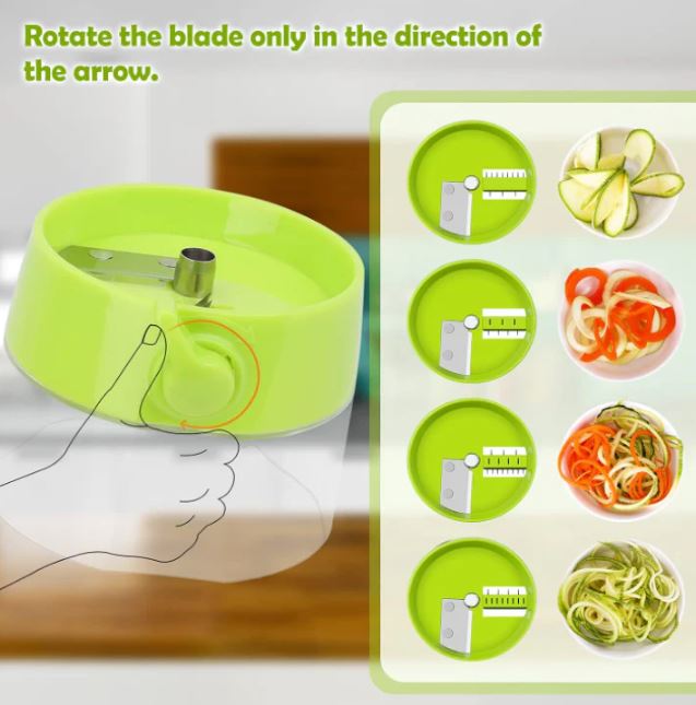 A6484, 4 in 1 Spiralizer for Veggies