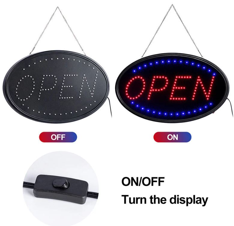 A8007, LED Open Sign 10x20inch, 3 Kinds