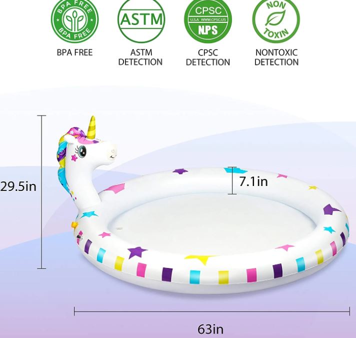 A6025, Inflatable Sprinkler Pool for Kids