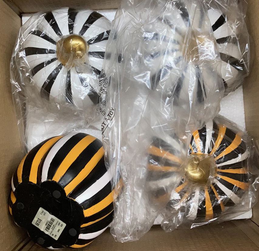 A6058, Striped Pumpkin 7.5inch (FSKU:2722860)