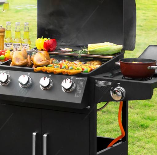 A8120, Premier 5-Burner Propane Gas BBQ Grill