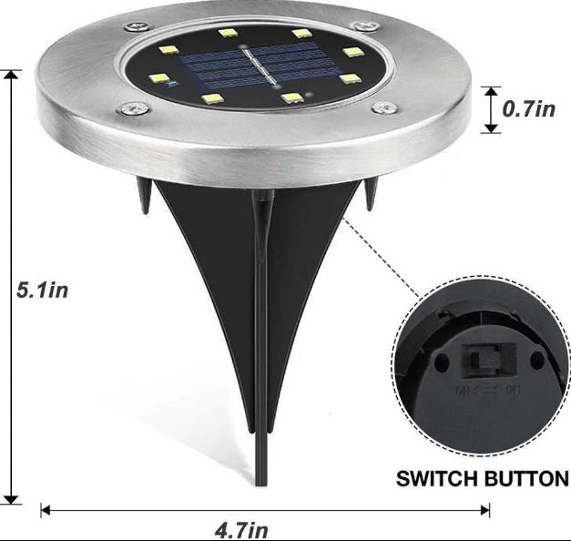 A6185, Four Packs of Solar Lawn Lights
